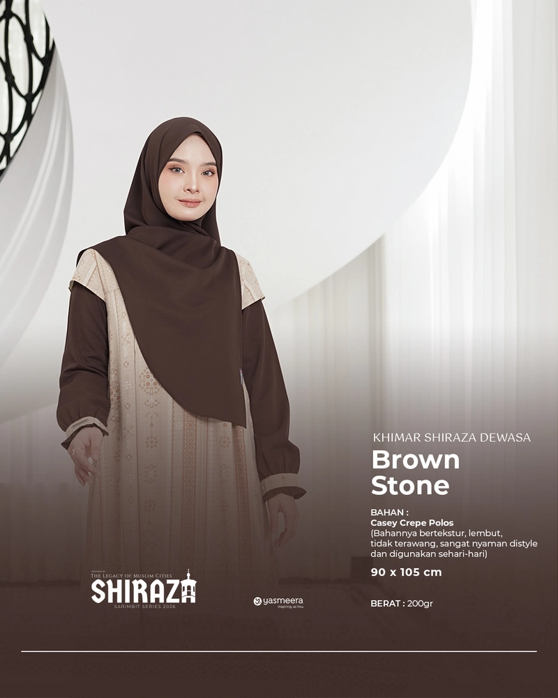 Product image KHIMAR SHIRAZA DEWASA DEWASA BROWN STONE